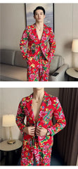 Men's Northeast China Style Western Clothes New Spring 2024 Casual Slim Fit Partner Blazers Unique Smooths Your Silhouette