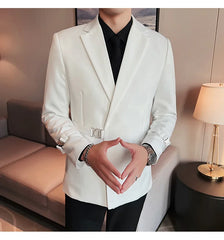 2023 British Style Men Spring High Quality Business Tuxedo/Male Slim Fit Fashion Business Suit Jackets/Man Casual Blazers S-3XL