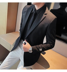 2023 British Style Men Spring High Quality Business Tuxedo/Male Slim Fit Fashion Business Suit Jackets/Man Casual Blazers S-3XL