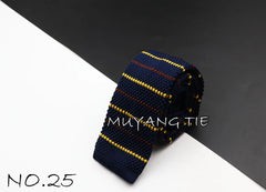 Men's Knit Retro Leisure Striped Tie Fashion 6cm Narrow Slim Neck Ties For Men Skinny Woven Designer Cravat