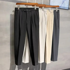 2023 New Straight-leg Casual Suit Pants Trendy Versatile Loose-fit Smalltrousers Ninemile Drop Feeling