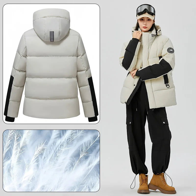 Winter Down Jacket Women Windbreaker Jacket Unisex Down Coat Warm Parka Fashion Hooded Thick Winter Coat Casual Men Winter Coats