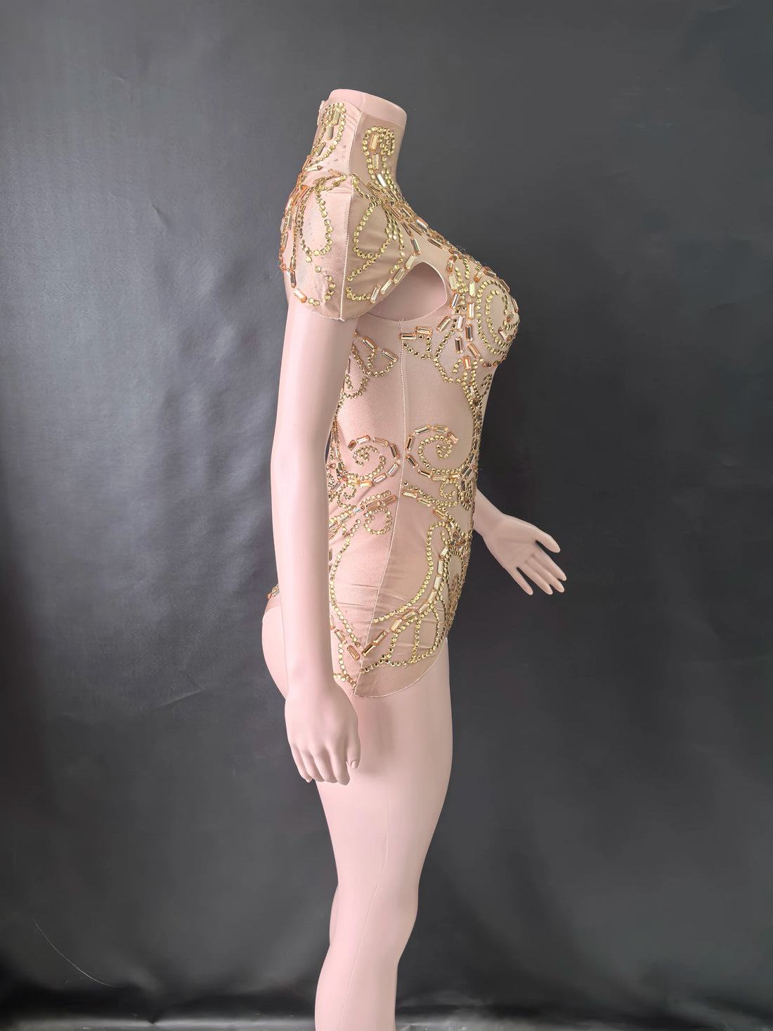 New Rhinestones Bodysuit Pole DancePerformance Clothing Party Rave Outfit Clubwear Stretch Drag Queen Costume 7G