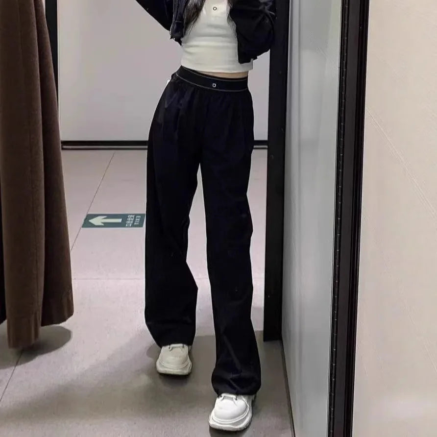 Three-Color Quick-Dry Sports Pants Women's Casual Straight Leg Thin New Arrival Spring Summer Comfortable Polyester Fiber