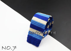 Men's Knit Retro Leisure Striped Tie Fashion 6cm Narrow Slim Neck Ties For Men Skinny Woven Designer Cravat