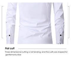 New High Quality 6XL Large Autumn/Winter Social Men's Shirt Long Sleeve Fashion No Iron Business Casual Pure White