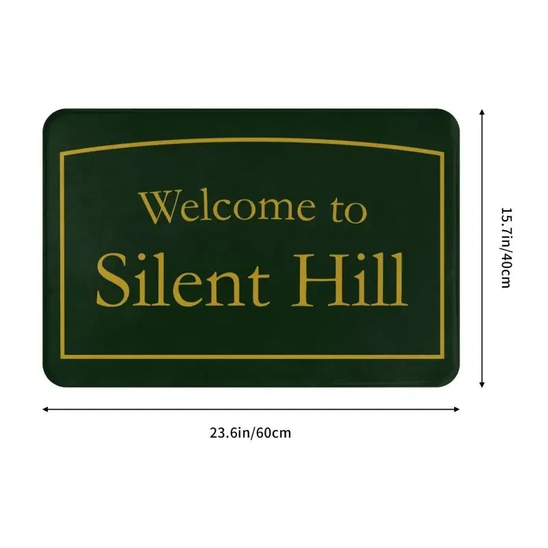Welcome To Silent Hill Welcome Entrance Doormat Decor Anti-Slip Front Door Mat Bedroom Bedside Floor Mat Bathroom Doormat Decor