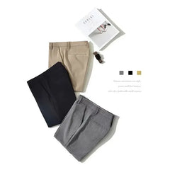 Draped Slim Fit Men's Suit Pants Smooths Your Silhouette Youth Korean Trendy Business Casual Trousers Nine Points