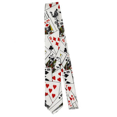 1 Piece Playing Card Pattern Polyester Printed Casual Fashion Neck Tie Suitable For Party Banquet or Daily Matching