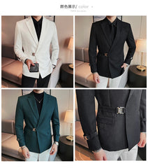 2023 British Style Men Spring High Quality Business Tuxedo/Male Slim Fit Fashion Business Suit Jackets/Man Casual Blazers S-3XL