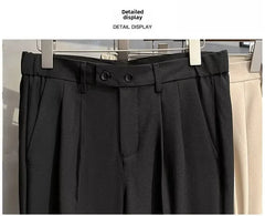 2023 New Straight-leg Casual Suit Pants Trendy Versatile Loose-fit Smalltrousers Ninemile Drop Feeling