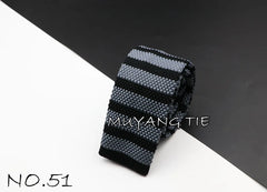 Men's Knit Retro Leisure Striped Tie Fashion 6cm Narrow Slim Neck Ties For Men Skinny Woven Designer Cravat