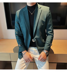 2023 British Style Men Spring High Quality Business Tuxedo/Male Slim Fit Fashion Business Suit Jackets/Man Casual Blazers S-3XL