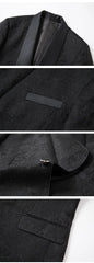 Spring 2024 Cross-border Plus-size Men's Jacquard Suit Wedding Dress Groom Suit Mens Suits 3 Piece Men Clothing