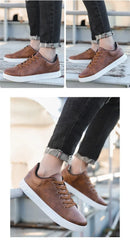 Casual Shoes Loafers British Leather Sneakers Flats Shoes Classic Men Leather Shoes Spring Summer New Trendy All-match Platform