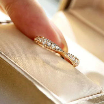 Huitan Chic Women Thin Rings Simple Stylish Wedding Bands Accessories Daily Wear Exquisite Temperament Lady Ring Fashion Jewelry