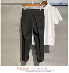 2023 New Straight-leg Casual Suit Pants Trendy Versatile Loose-fit Smalltrousers Ninemile Drop Feeling