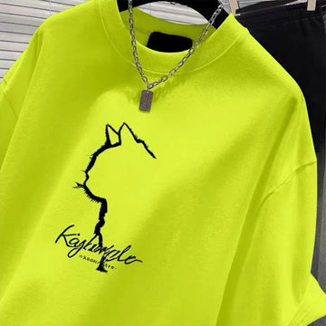 Women's Clothing Fashion Pure Cotton O-neck Short Sleeve T-shirt Summer Casual Loose Print Top Tees Office Lady Basic Pullovers