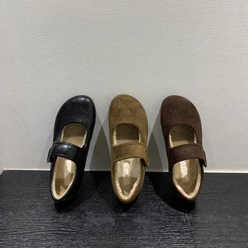 2026 Outerwear Simple Winter Warmth Cotton Shoes - Fall/Winter New Style Fashionally Versatile Fleece Women's Casual Flat Shoes