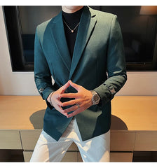 2023 British Style Men Spring High Quality Business Tuxedo/Male Slim Fit Fashion Business Suit Jackets/Man Casual Blazers S-3XL