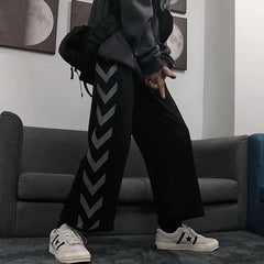 Japanese Y2k Oversize Wide Sweatpants Men Streetwear Print Casual Track Pants Male Sport Straight Trousers