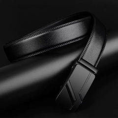 DINISITON Men's PU Leather Belt Fashion Automatic Buckle Belt for Popular Business High Quality Male Belt