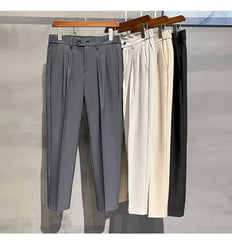 2023 New Straight-leg Casual Suit Pants Trendy Versatile Loose-fit Smalltrousers Ninemile Drop Feeling