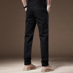 Business Casual Trousers Men's 2024 Autumn Men's Clothes Work Pants Male Formal Dress Straight Pants Black Gray Khaki