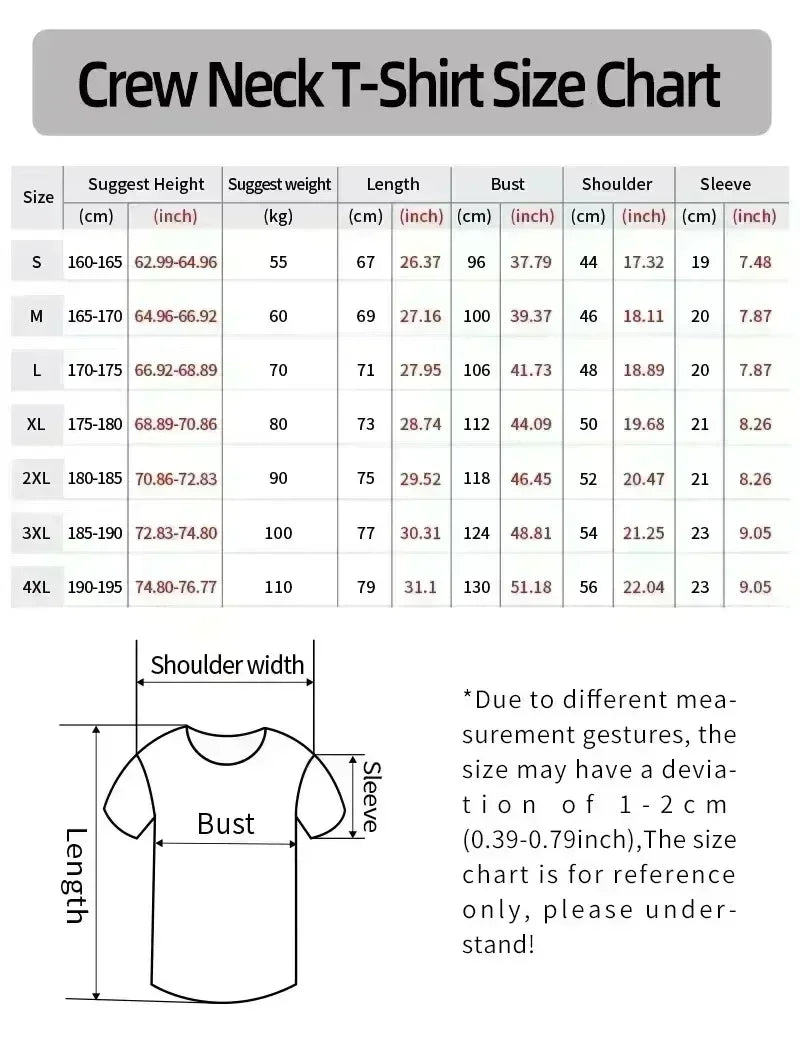 1%  Men Cotton T-shirt Luxury Brand Fashion Big Size Top Casual Short Sleeve Streetwear Classic Print New Arrival Tee S-4XL