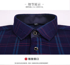 2024 Men's Winter Warm Long Sleeve Plaid Shirts Flannel Fur Lined Thick Formal Shirts Fleece Casual Shirt for Men Dress Shirts