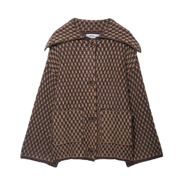 Casual Loose Knitted Sweater Jacket Versatile Independent Station Style Fashionable Women's Clothing Polyester Fabric Long Sl...