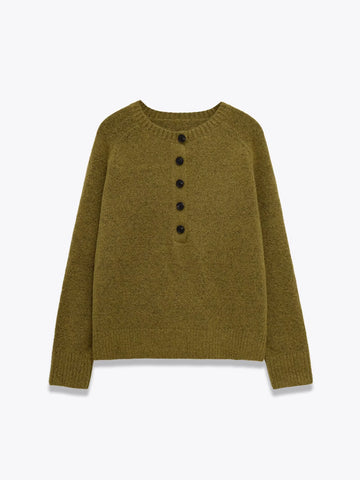 Winter new European and American style loose fitting pullover women's design sense niche temperament knitted sweater
