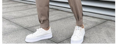 2023 Summer Elastic Waist Drape Suit Pants Men Business Office Casual Pants Male Fashion Loose Social Party Formal Trousers