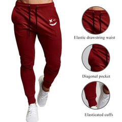 Anime Smiley Face Printed Men Jogging Pants Mens Fitness Joggers Running Pants Training Sport Trousers Sportswear Sweatpants