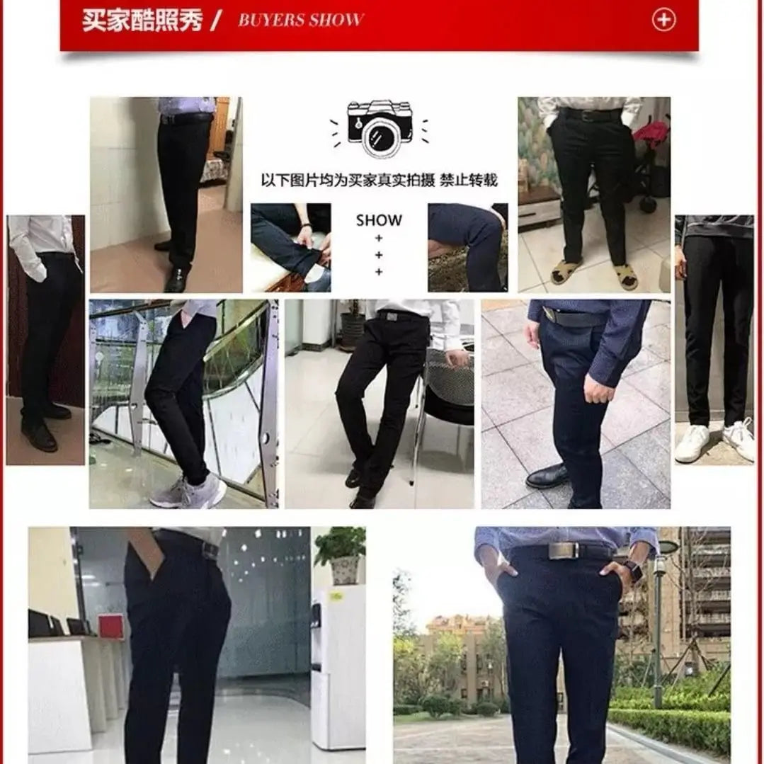 10XL Oversize Men's Classic Pants Man Casual Formal Trousers Dress Tailoring Clothes Social Suit Clothing Mens Work Business Men