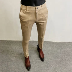 Men Suit Pants 2024 Spring Formal Trousers Stretch Slim Pantalone Hombre Calça Masculina Solid Casual Dress Pants Men Clothing