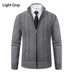 2023 autumn and winter new cashmere padded warm casual men's knitted sweater coat