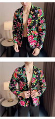 Men's Northeast China Style Western Clothes New Spring 2024 Casual Slim Fit Partner Blazers Unique Smooths Your Silhouette