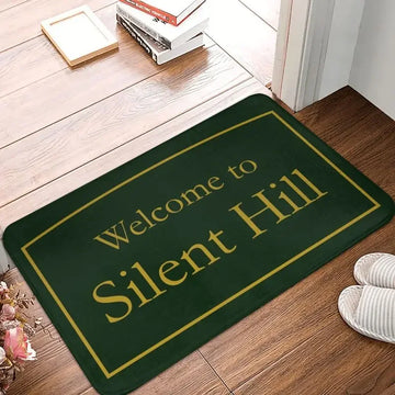 Welcome To Silent Hill Welcome Entrance Doormat Decor Anti-Slip Front Door Mat Bedroom Bedside Floor Mat Bathroom Doormat Decor
