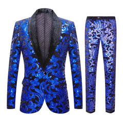 2024 European Plus Size (Blazer + Pants) Fashion Party Wear It You Are The Focus of The Room Hosting Wedding Sequin Suit 2 Sets