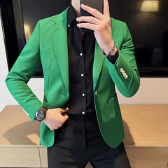 Oversize Thin Male Blazer Plus Big Size Yellow Slim Fit Men's Suit Jackets Menswear Casual Fashion 2024 Coat New in Original