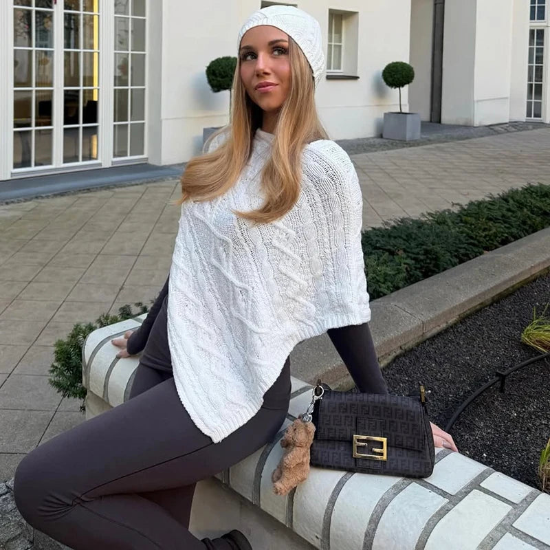 Tornova Fashion Knitted Shawl Top Women's 2026 Spring New Ins Hot Irregular Sleeveless Loose Rib Knit Sweater Elegant Party Top