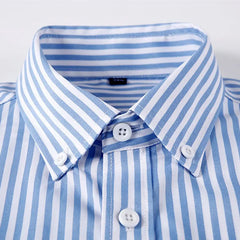 Men's Business Casual Long Sleeve shirt Classic striped social dress shirt Wear free, wrinkle-resistant and easy to care for