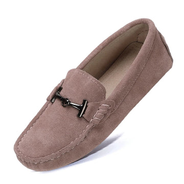 Women Shoes 2026 Genuine Leather Women Flat Shoes Casual Loafers Slip On Women's Flats Shoes Moccasins Lady Driving Shoes