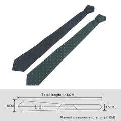 Luxury 8cm Mens Ties Dark Green Floral Dot Formal Classic Suit Business Necktie Jacquard Neck Ties For Men