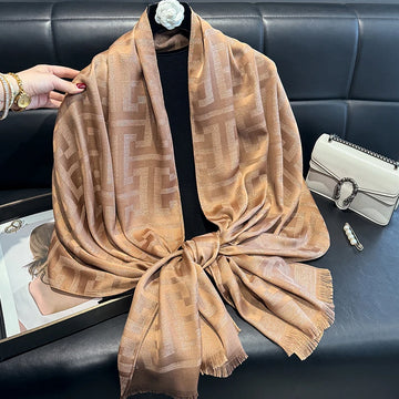 2025 New Design Brand Spring Women Scarf Fashion Geometry Print Hijabs Scarves For Ladies Shawls And Wraps Pashmina Stoles