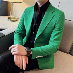 Oversize Thin Male Blazer Plus Big Size Yellow Slim Fit Men's Suit Jackets Menswear Casual Fashion 2024 Coat New in Original