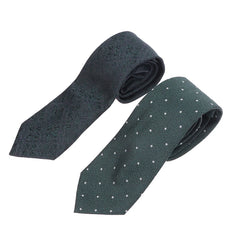 Luxury 8cm Mens Ties Dark Green Floral Dot Formal Classic Suit Business Necktie Jacquard Neck Ties For Men