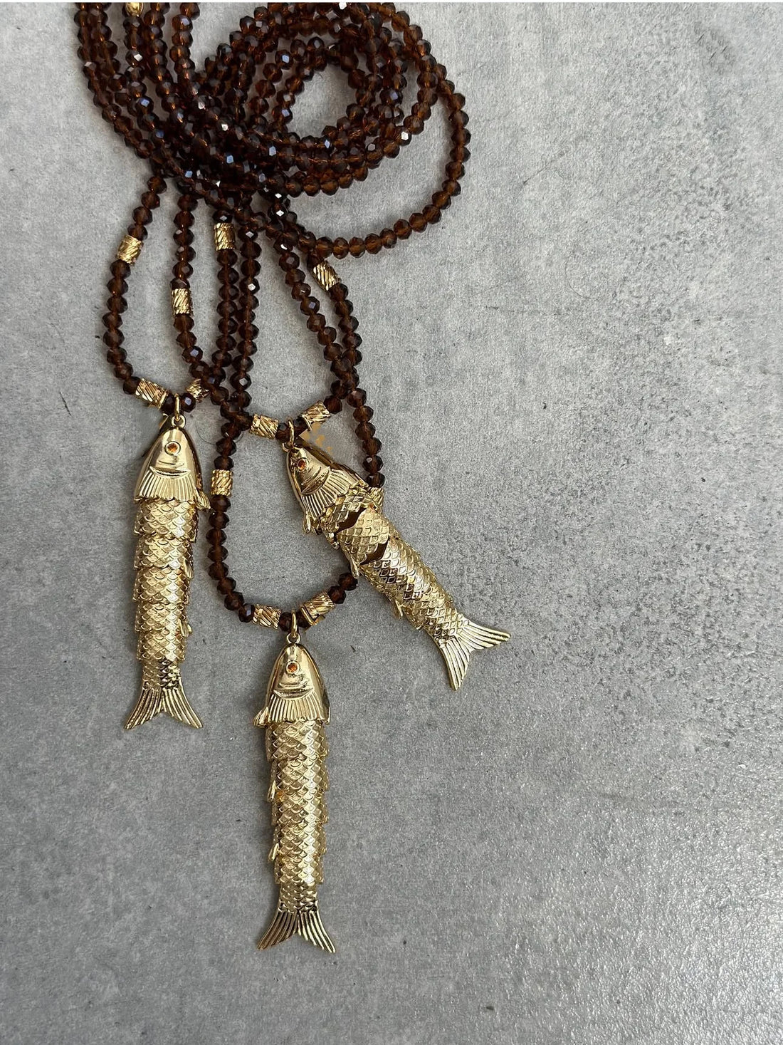 2025 New Necklace Fish Penant Trendy INS Crystal Metal Bead Jewelry Rope Choker Women Accessories Gift Collar pez