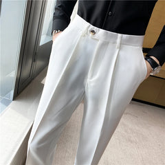 Groom White Suit Pants Men Formal Wear Dress Trousers Slim Fit Trousers Men Business Pants Men Dress Suits Pants 36